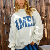 'WWJD & AMEN' Reversible Mock Neck Sweatshirt