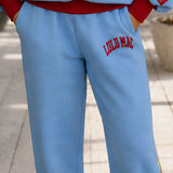 Lulu Mac | Puff Pant- Light Blue/ Red
