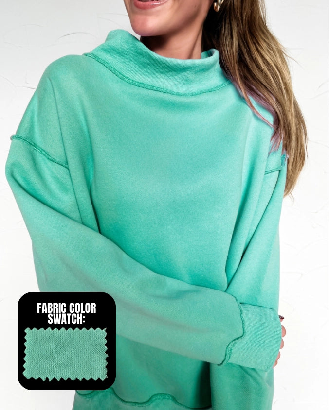 Color Me Comfy Mock Neck Sweatshirt