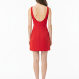 On My Way Backless Detail Boat Neck Sleeveless Mini Dress