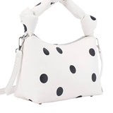 Polka Dot Print Handle Crossbody Bag