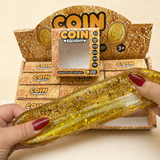 Gold Glitter Dollar Coin Slow Rising Squishy Toy