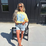 Striped MAMA Graphic Tee on Butter
