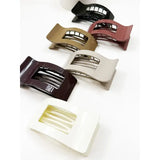 Neutral Tone of Rectangle Flat Hair Claw