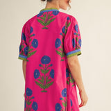Bold Blossom Mini Dress