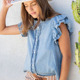Blue Skies Chambray Blouse