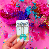 Colorful Nina Bow Hoops