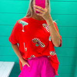 Fiesta Short Sleeve Loose Fit Top