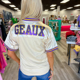 LSU Tiger Eye (Licensed) | Sequin Design Football Jersey Butter