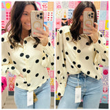 Point Me Out Polka Dot Button Up