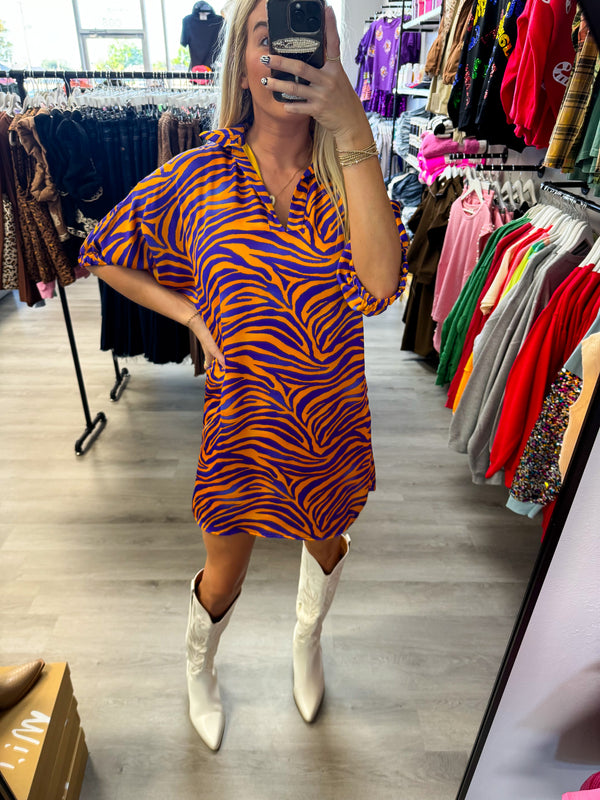 The Charlotte Dress - Tiger Stripe