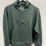 BLACK FRIDAY | High Neck Scuba Half Zip Pullover
