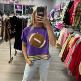 Football Top with Gold Border