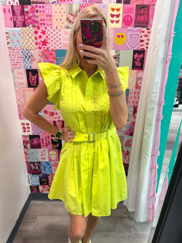 Everything You Wanted Dress - Lime