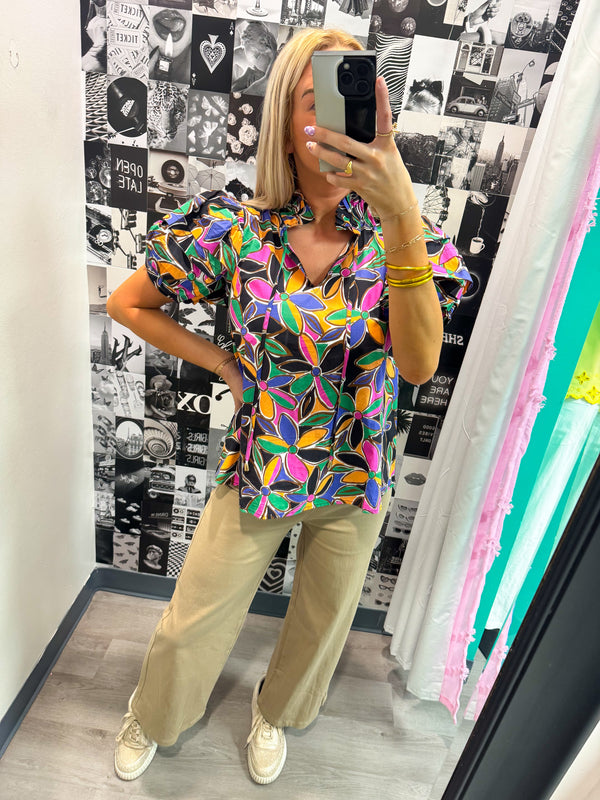 Vibrant Flower Top