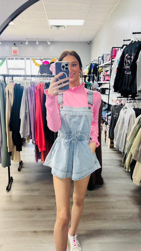 Holy Smokes Denim Overall Romper