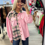 Pink Plaid Shacket