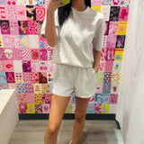 Scuba Short Sleeve Top & Shorts Set