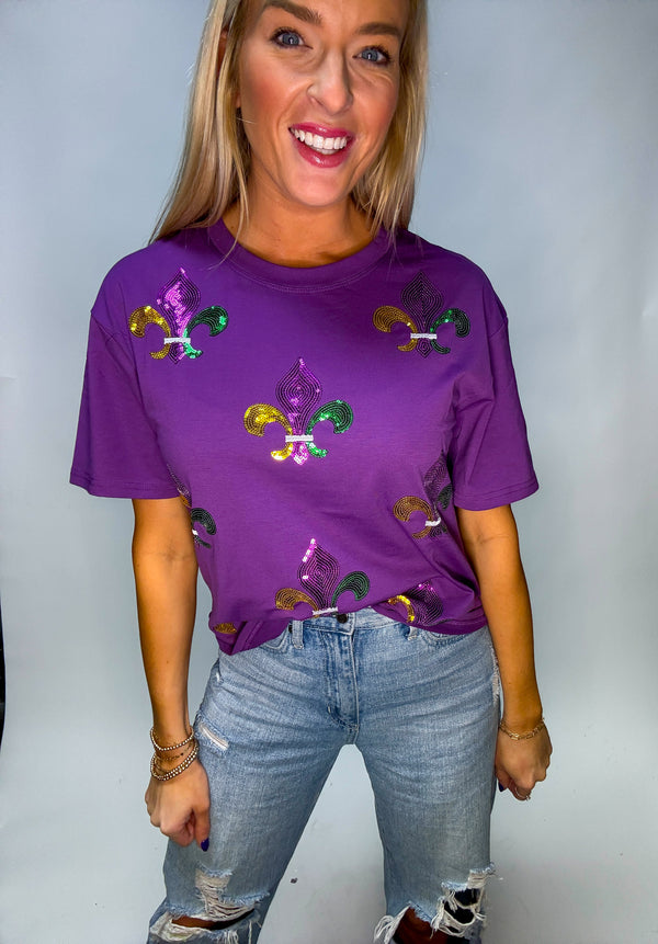 Fleur De Lis Sequin Tee