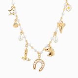 Western Icon Pearl Mix Chain Charm Necklace