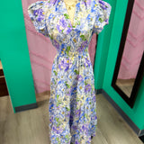Lavender Flower Bouquet Dreams Maxi Dress