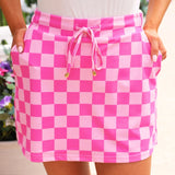 Bubblegum Checkered Skort