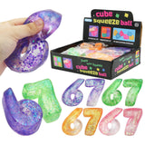 6 7 Numbers Glittery Thick Maltose Putty Filled Squishy Toy