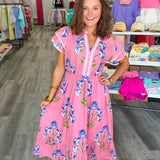 Bloom & Breeze Midi Dress | Pink