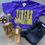 Tiger Nation Checkered tee