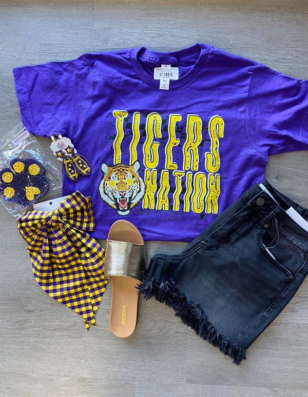 Tiger Nation Checkered tee