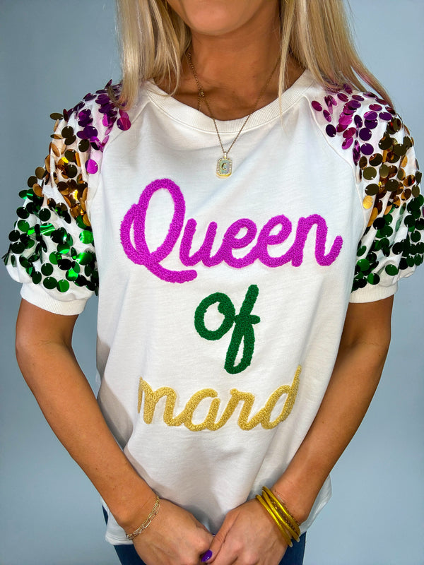 Queen of Mardi Gras Sequin Top