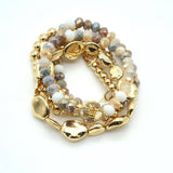 Beaded Clover Accent Jewelry Set Bracelet