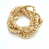 Beaded Clover Accent Jewelry Set Bracelet
