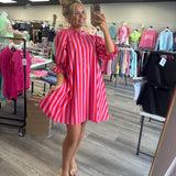 Flirty Pop Stripe Dress