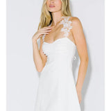 Creating My Moment Floral Lace Strap Mini Dress