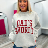 Dad’s / Mom's Favorite Reversible  Mock Neck Pullover
