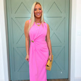 Champagne Moment Midi Dress | Pink