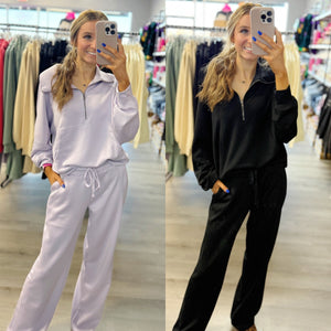 You Found Me - High Neck Half Zip Pocket Sweatshirt