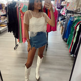 Mini Denim Skort -Medium Denim | BEST SELLER