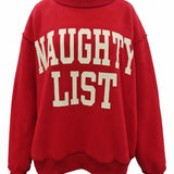 Naughty or Nice Reversible Mock Neck