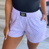 Lavender Mini Polka Dot Boxer | Lulu Mac