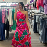 Tropic Like It's Hot Pleated Dress