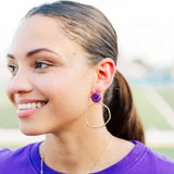Glitter Top Hoops Earrings - Taylor Shaye