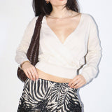 Animal Print Lace Trim Shorts