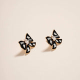 Ghost Boo Bow Enamel Post Earrings Jewelry