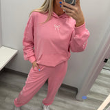Bow Hoodie and Joggers Set