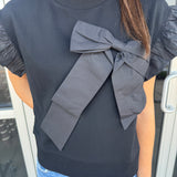 I'm The Present Ribbon Bow Top Black