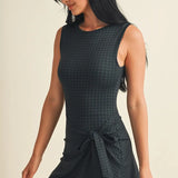 Squeeze the Day Gingham Athletic Romper Dress