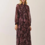 Mocha Romance Floral Maxi