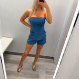 Downtown Darling Denim Romper